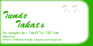 tunde takats business card